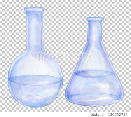 水彩插圖實驗室設備燒瓶 130052785