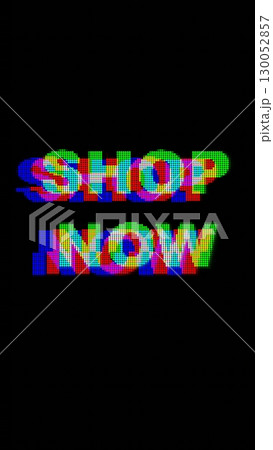Glitch Art Text Graphic in Vibrant Red, Green, Blue for Y2K Digital Design 130052857