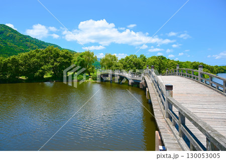 太鼓橋　乙女ケ池　大溝の水辺景観　高島市 130053005