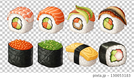 Japan food set. illustration design. 130053183