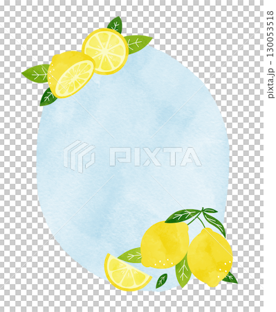 A refreshing watercolor frame illustration of lemon A refreshing watercolor frame illustration of lemon 130053518
