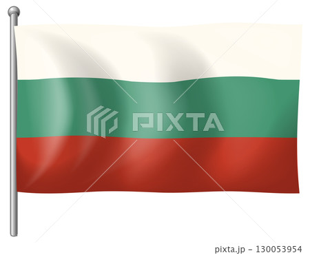 Waving Bulgarian National Flag Vector Illustration Waving Bulgarian National Flag Vector Illustration 130053954