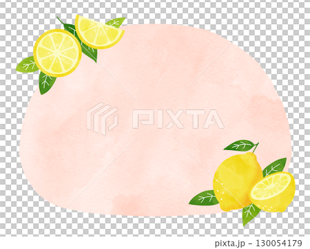 A refreshing watercolor frame illustration of lemon A refreshing watercolor frame illustration of lemon 130054179