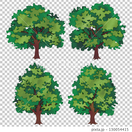 水彩風格樹 130054415