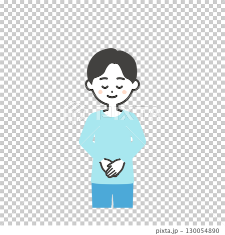 男孩鞠躬的插圖 男孩鞠躬的插圖 130054890
