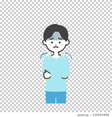 瑟瑟發抖的男孩插圖 130054906