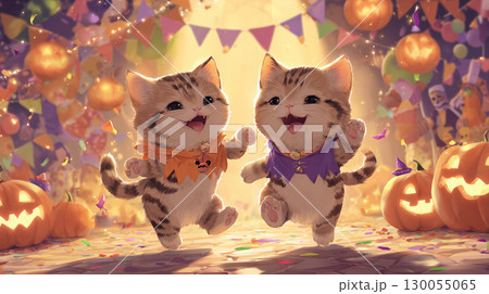 子猫のハロウィンパーティー 130055065