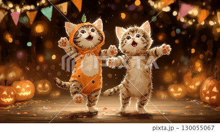 子猫のハロウィンパーティー 130055067