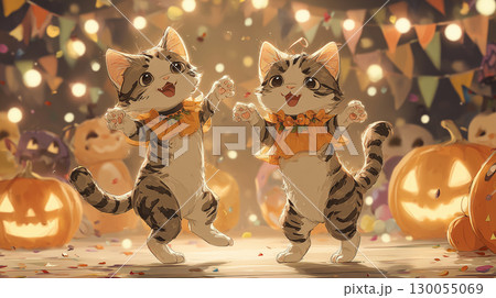 子猫のハロウィンパーティー 130055069