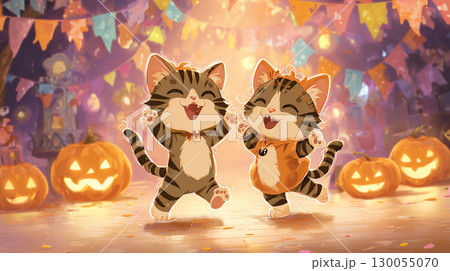 子猫のハロウィンパーティー 130055070