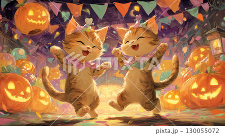 子猫のハロウィンパーティー 130055072