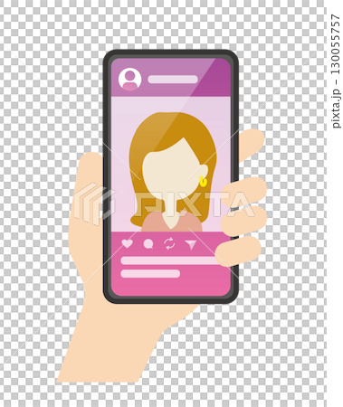 スマホを持つ手 SNS スマホを持つ手 SNS 130055757