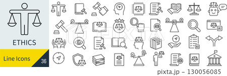 倫理に関するアイコンセット 130056085