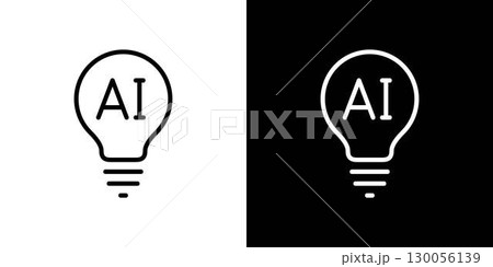 電球 アイデア 閃き ひらめき AI アイコン 130056139