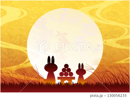 秋のお月見背景 130056235