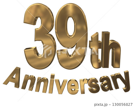 3DCG文字「39th Anniversary/39周年マークキラキラ」 130056827