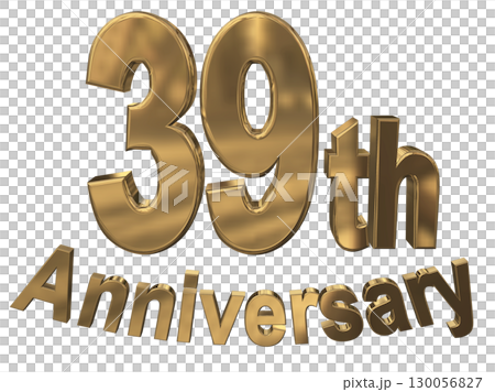 3DCG文字「39th Anniversary/39周年マークキラキラ」 130056827