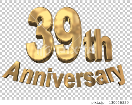3DCG text "39th Anniversary/39th Anniversary Mark Sparkle" 130056829