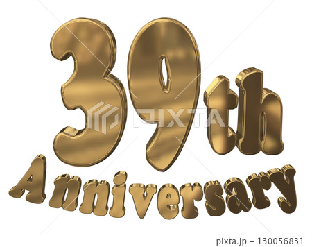 3DCG文字「39th Anniversary/39周年マークキラキラ」 130056831