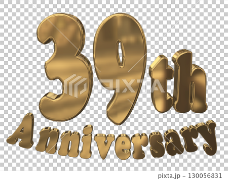 3DCG文字「39th Anniversary/39周年マークキラキラ」 130056831