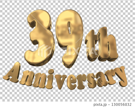 3DCG文字「39th Anniversary/39周年マークキラキラ」 130056832