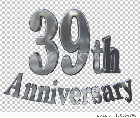 3DCG文字「39th Anniversary/39周年マークキラキラ」 130056869