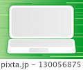 パソコンと緑色の背景　IT　PC ビジネス 130056875