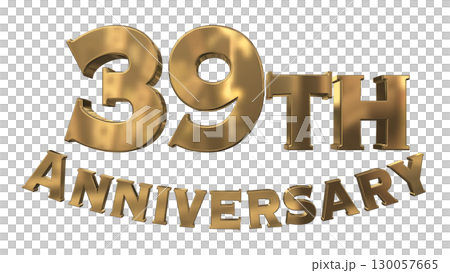 3DCG text "39th Anniversary/39th Anniversary Mark Sparkle" 3DCG text "39th Anniversary/39th Anniversary Mark Sparkle" 130057665
