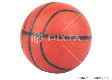 Small toy basketball isolated on white background Small toy basketball isolated on white background 130057680