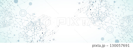 Abstract biotechnology innovation background.  Hexagons theme. Vector 130057691