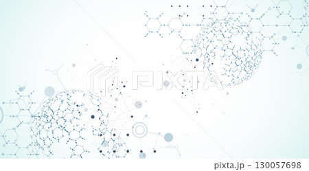 Abstract biotechnology innovation background. Hexagons theme. Vector Abstract biotechnology innovation background. Hexagons theme. Vector 130057698
