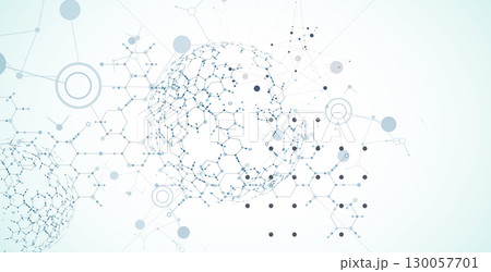 Abstract biotechnology innovation background. Hexagons theme. Vector Abstract biotechnology innovation background. Hexagons theme. Vector 130057701