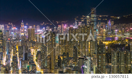Aug 22 2025 Vibrant Yau Tsim Mong Streets in Central Kowloon 130057811