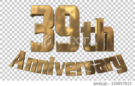 3DCG text "39th Anniversary/39th Anniversary Mark Sparkle" 3DCG text "39th Anniversary/39th Anniversary Mark Sparkle" 130057813
