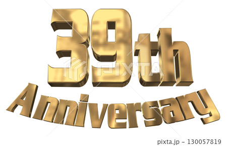 3DCG文字「39th Anniversary/39周年マークキラキラ」 130057819