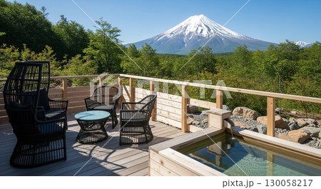 富士山が見える貸し切り露天風呂 130058217