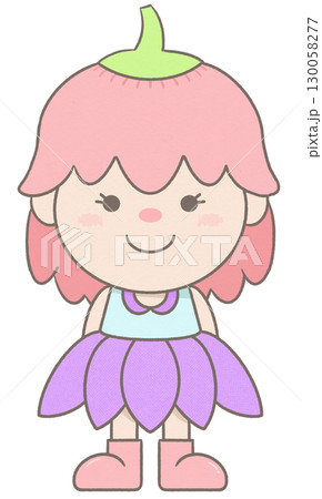 Cute Sweet Fairy Garden Pink Tulip Girl Cute Sweet Fairy Garden Pink Tulip Girl 130058277