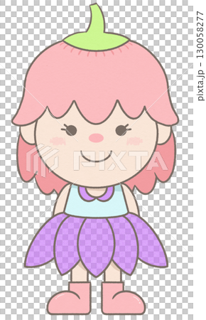 Cute Sweet Fairy Garden Pink Tulip Girl Cute Sweet Fairy Garden Pink Tulip Girl 130058277