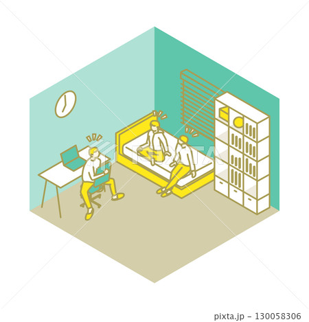 楽しい寮生活のイラスト 130058306