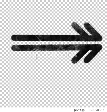 Watercolor style black double line arrow illustration 130058333
