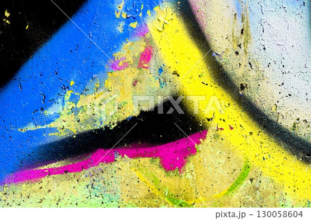 Abstract Vibrant Yellow, Blue, Pink Graffiti Spray Pattern , 80s Urban Aesthetic Abstract Vibrant Yellow, Blue, Pink Graffiti Spray Pattern , 80s Urban Aesthetic 130058604
