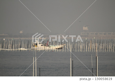 大牟田市 有明海 海苔畑、 大牟田市 有明海 海苔畑、 130058619