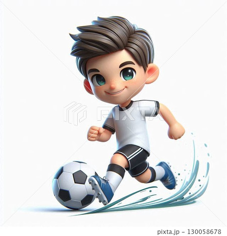 サッカー少年 130058678