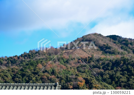 住宅地から見た大文字山(秋) 住宅地から見た大文字山(秋) 130059221