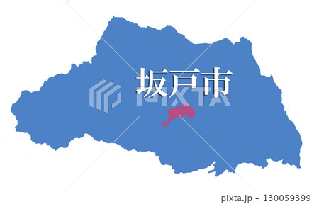 埼玉県　坂戸市　地図　日本地図 130059399