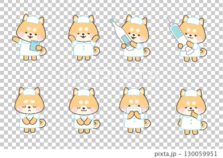 Brown Shiba Inu Nurse Pose Set 1 Brown Shiba Inu Nurse Pose Set 1 130059951