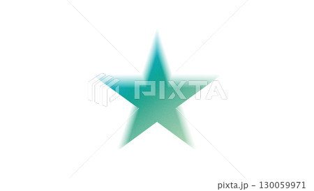 ボカシの入ったグリーンの星　ノイズ入り　グラフィック素材　png 130059971