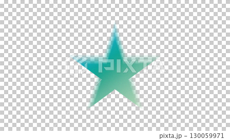 ボカシの入ったグリーンの星　ノイズ入り　グラフィック素材　png 130059971