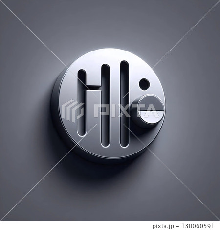 A neumorphic volume slider icon, AI generated image 130060591