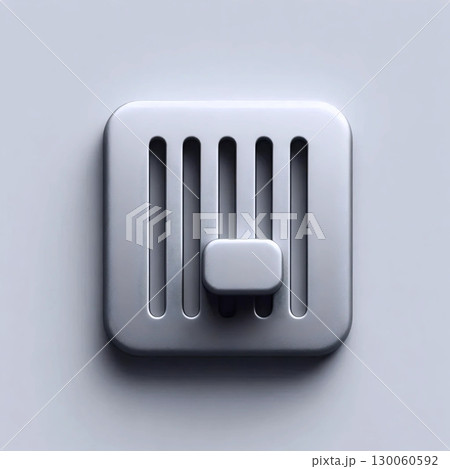 A neumorphic volume slider icon, AI generated image 130060592